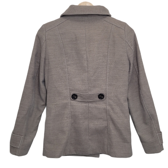 H&M Pea Coat Beige Tan Fall Winter Size 4 - Picture 3 of 9